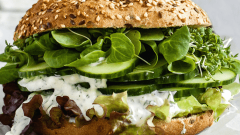 Gurken-Sandwich mit Dill-Aufstrich