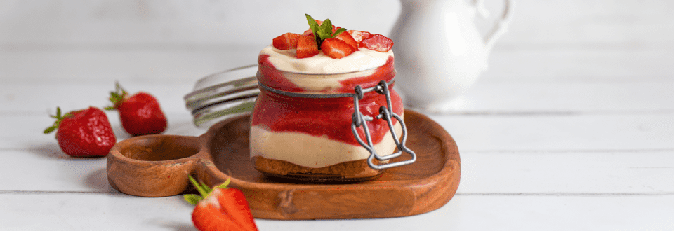 Schnelles Erdbeer-Dessert